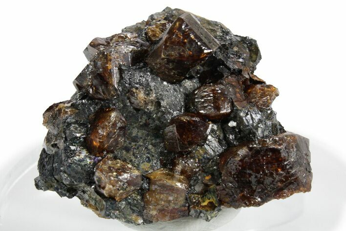 Fluorescent Zircon Crystals in Biotite Schist - Norway #351534